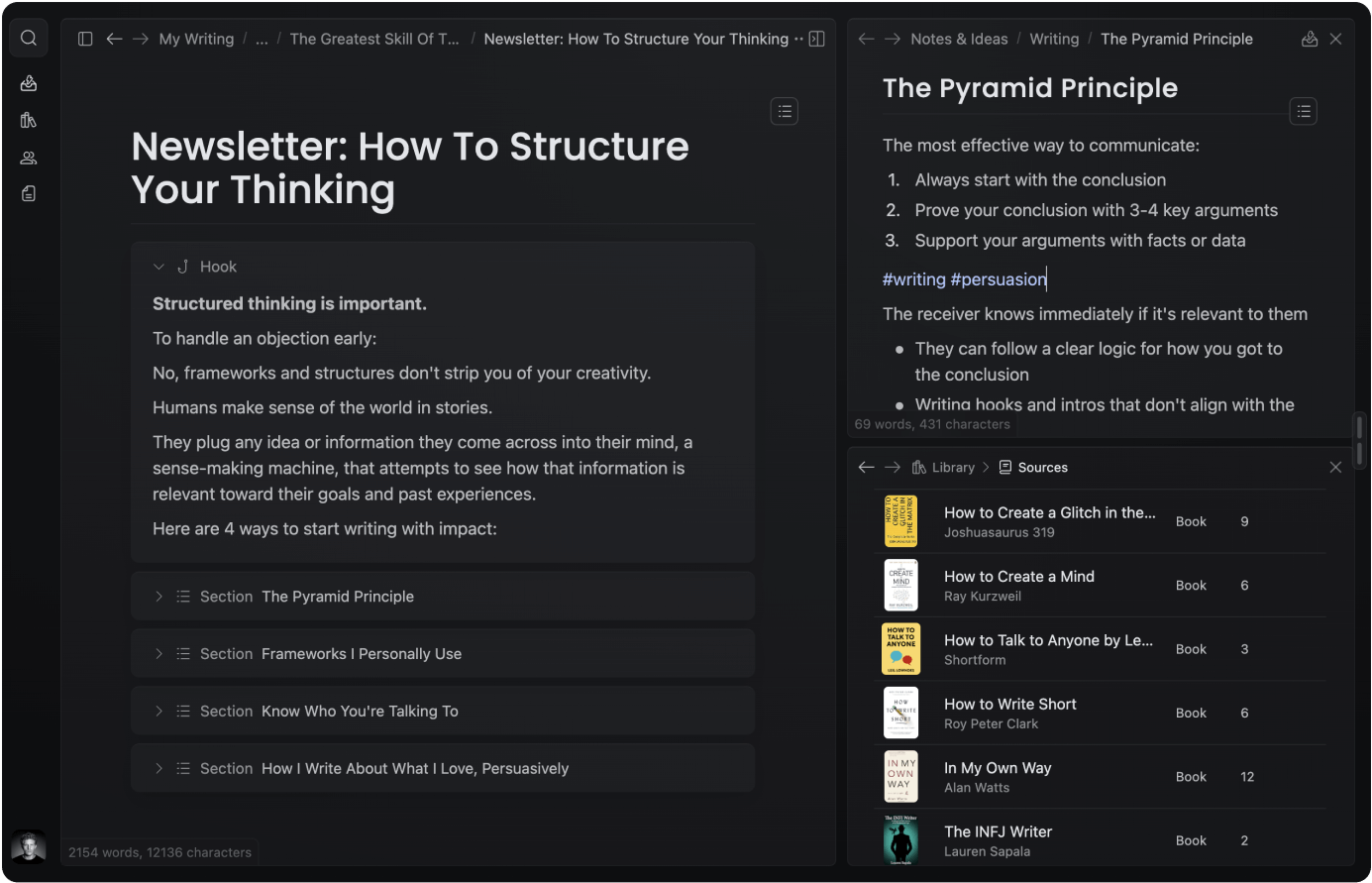 Screenshot of Kortex - showing app interface and features
