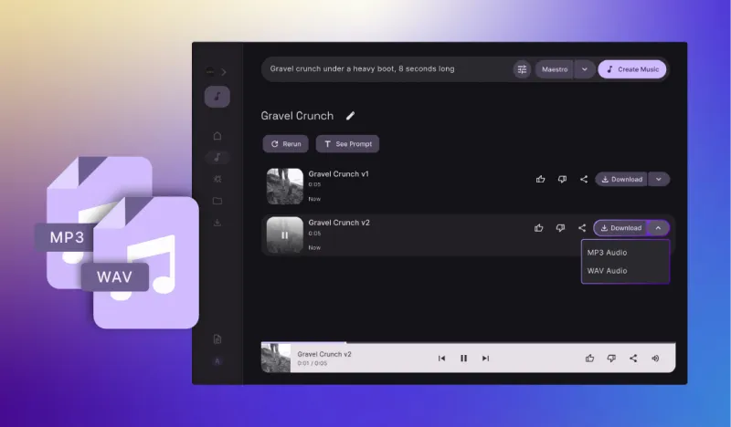 Screenshot of Beatoven.ai - showing app interface and features