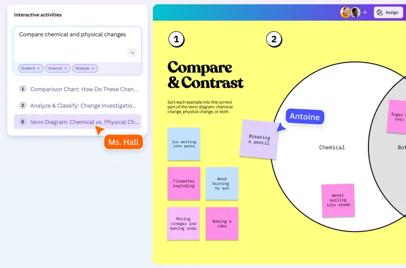 Screenshot of Canva AI - showing app interface and features