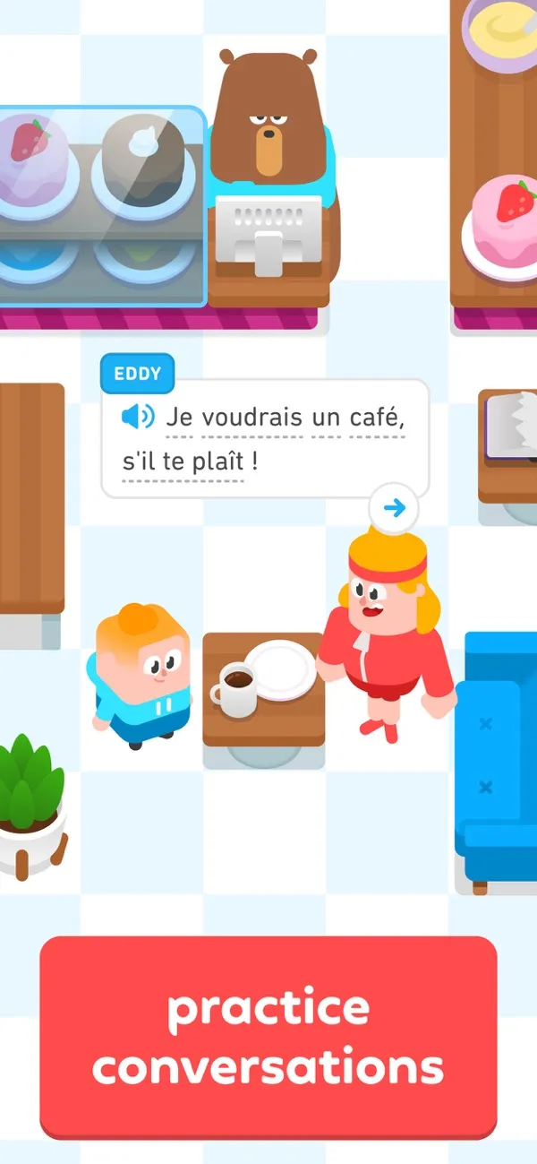 Screenshot of Duolingo Max - showing app interface and features