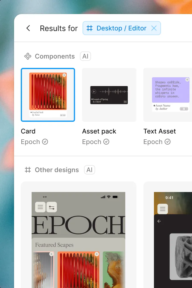 Screenshot of Figma AI - showing app interface and features