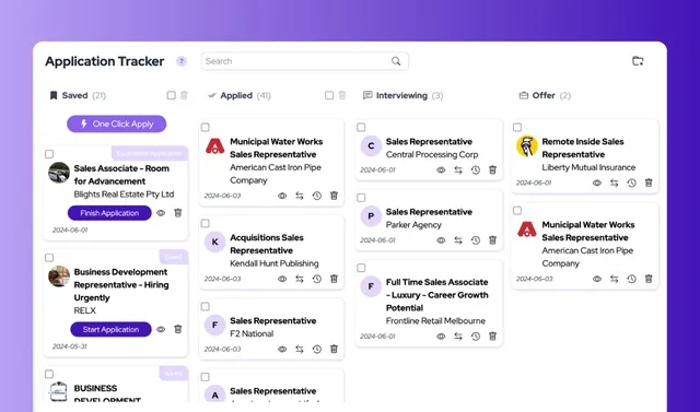 Screenshot of JobsAICopilot - showing app interface and features