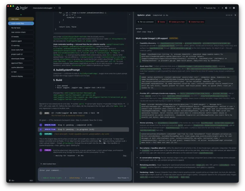 Screenshot of Juggler - showing app interface and features