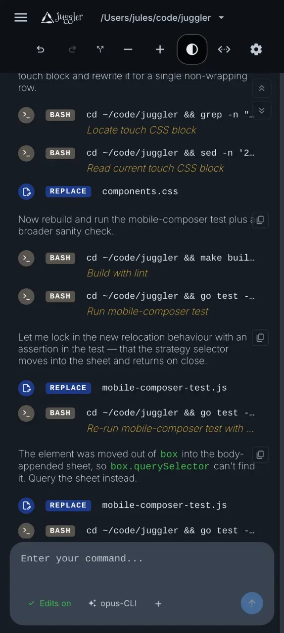 Screenshot of Juggler - showing app interface and features
