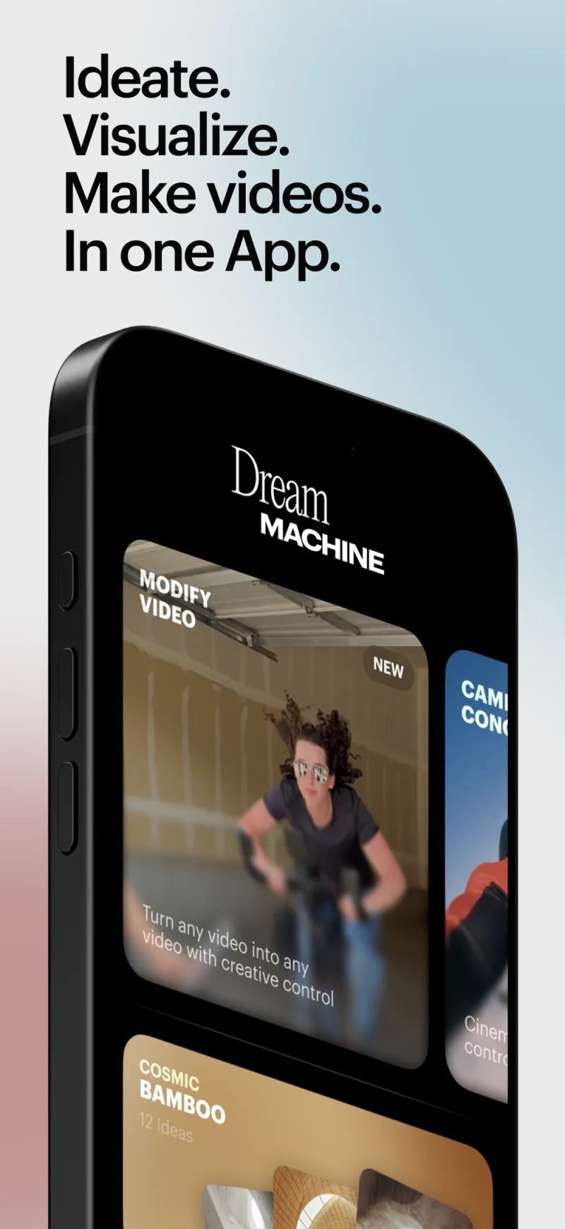 Screenshot of Luma Agents - showing app interface and features