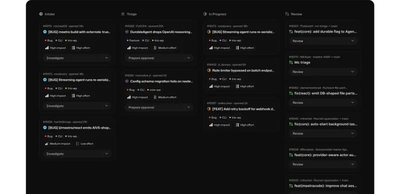 Screenshot of Mastra - showing app interface and features