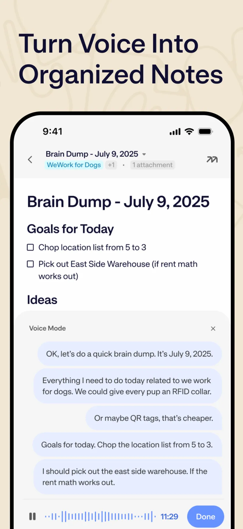 Screenshot of Mem - showing app interface and features