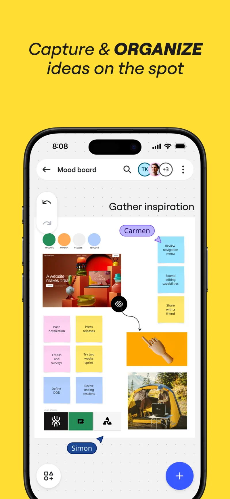 Screenshot of Miro AI - showing app interface and features