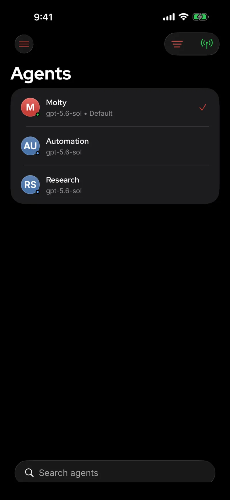 Screenshot of OpenClaw - showing app interface and features