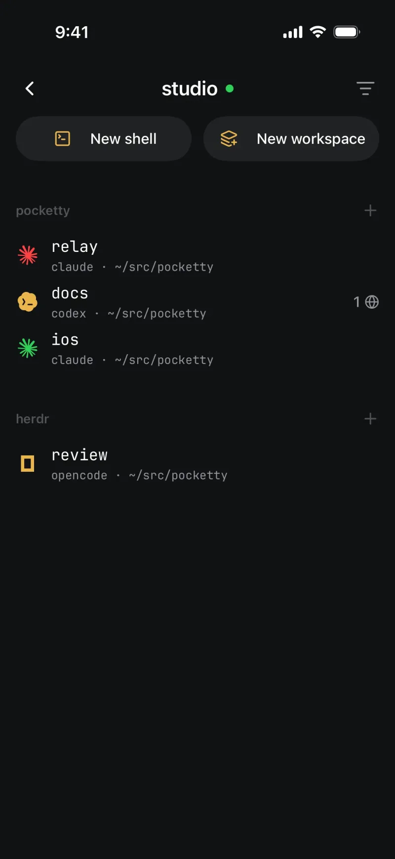 Screenshot of Pocketty - showing app interface and features