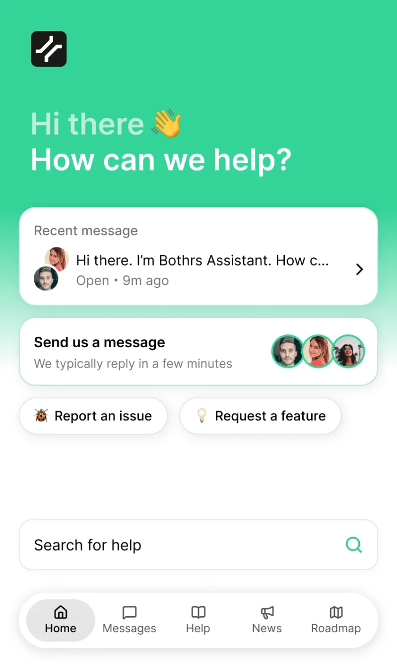 Screenshot of ProductBridge - showing app interface and features