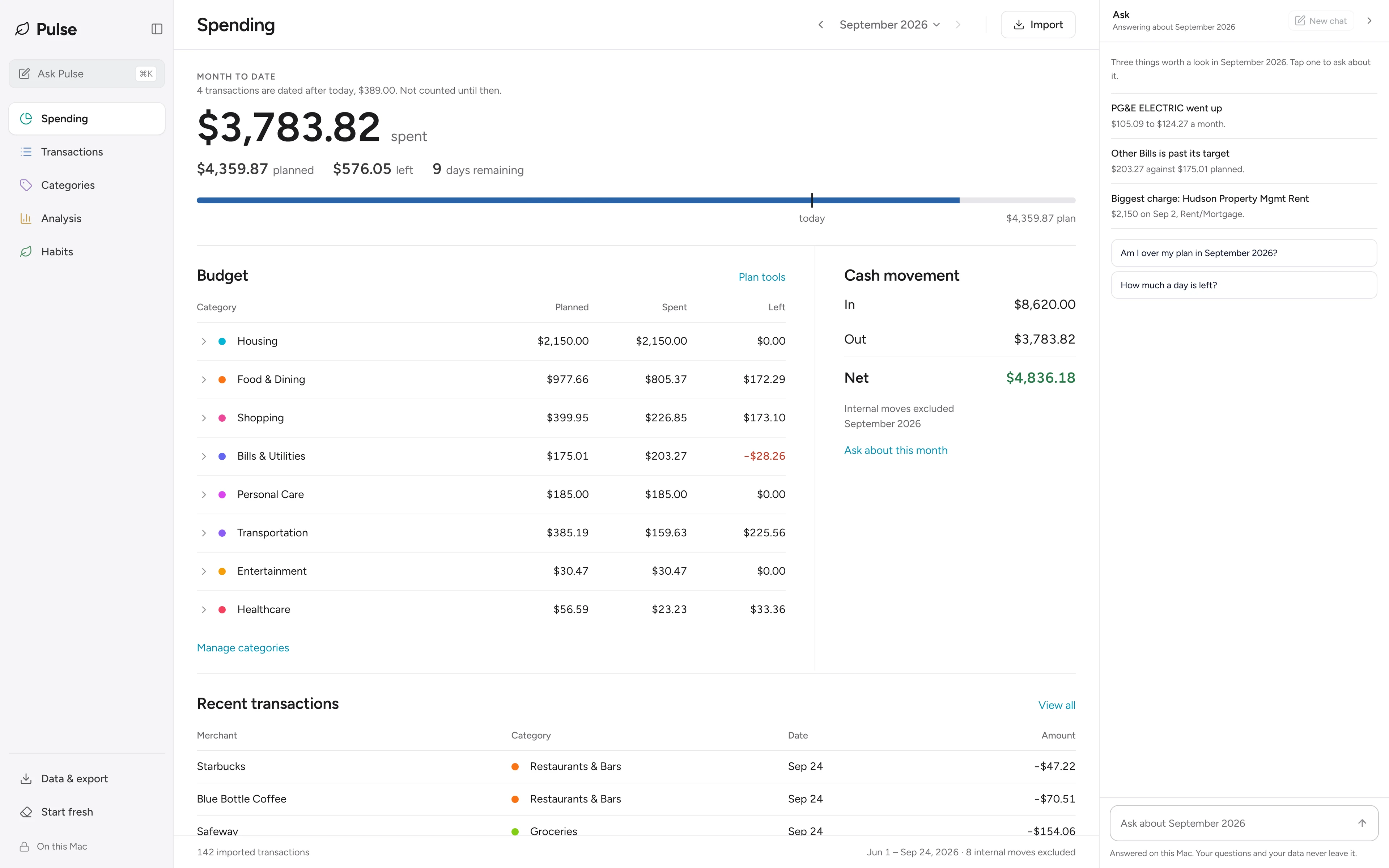 Screenshot of Pulse Local - showing app interface and features