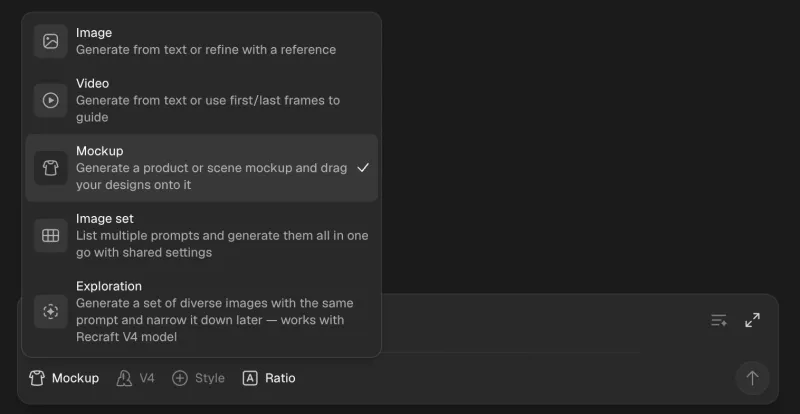Screenshot of Recraft - showing app interface and features
