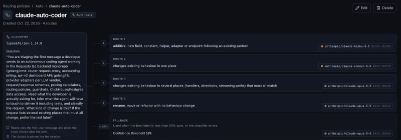 Screenshot of Requesty - showing app interface and features