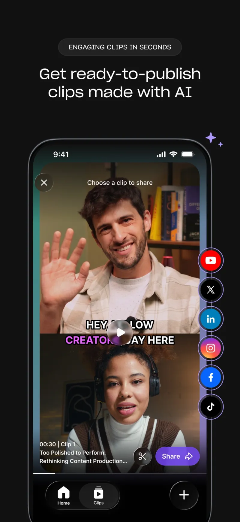 Screenshot of Riverside - showing app interface and features