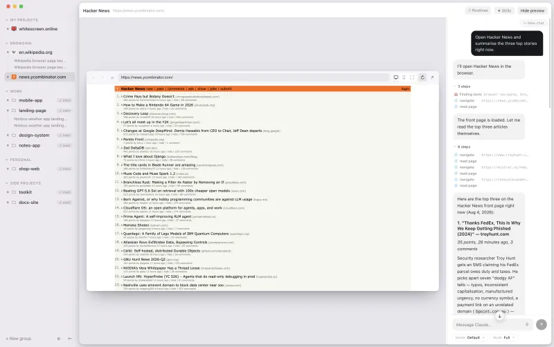 Screenshot of Superagent - showing app interface and features