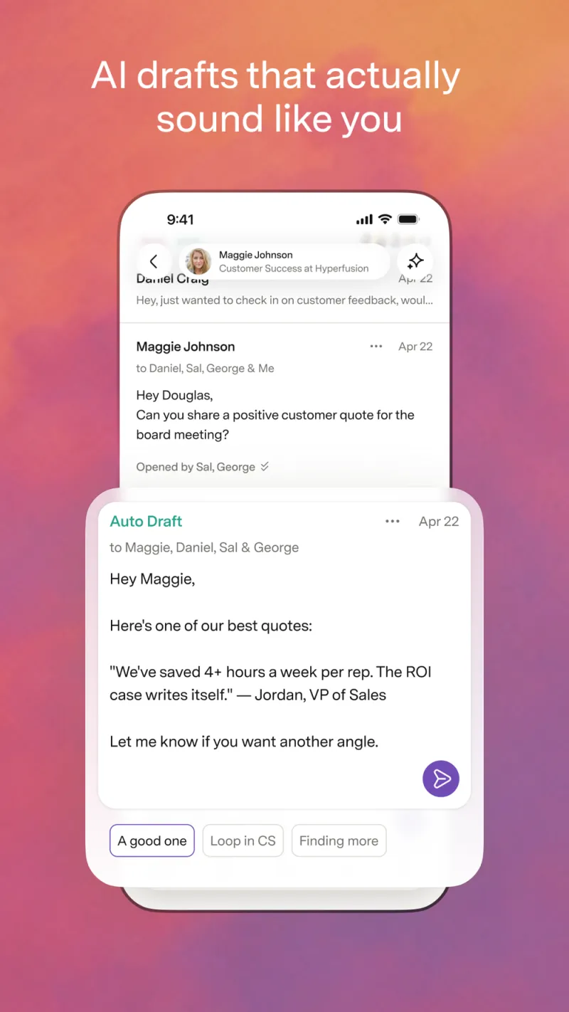 Screenshot of Superhuman Mail - showing app interface and features