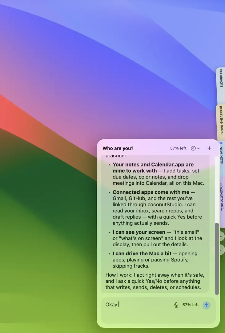 Screenshot of Tucky - showing app interface and features