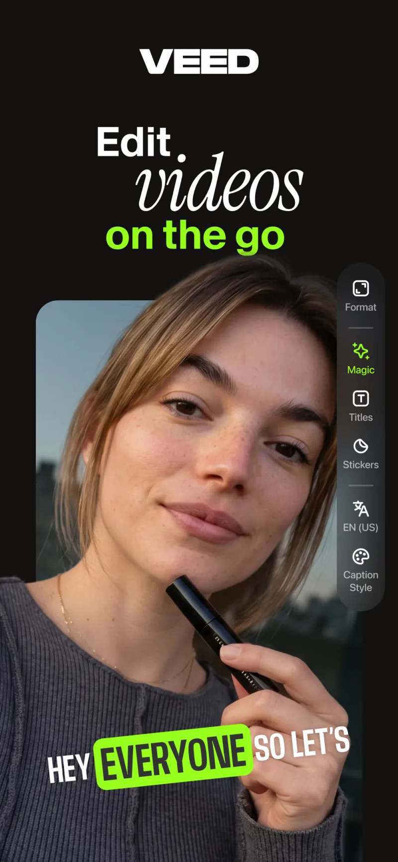 Screenshot of VEED - showing app interface and features
