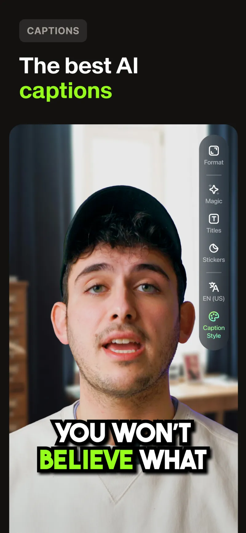 Screenshot of VEED - showing app interface and features