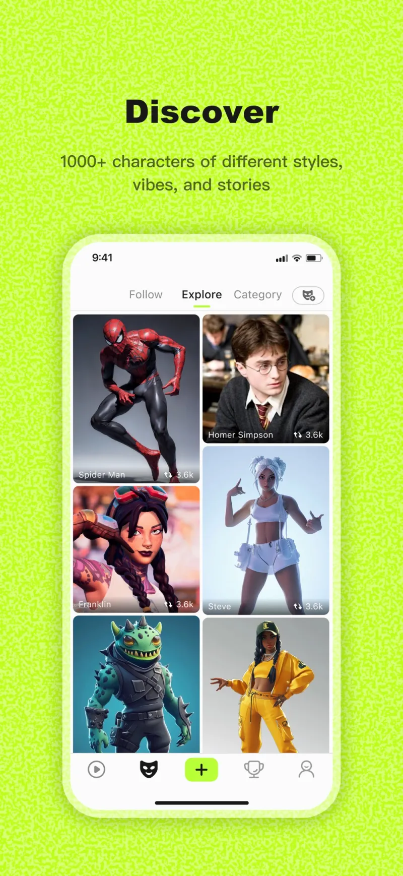 Screenshot of Viggle AI - showing app interface and features