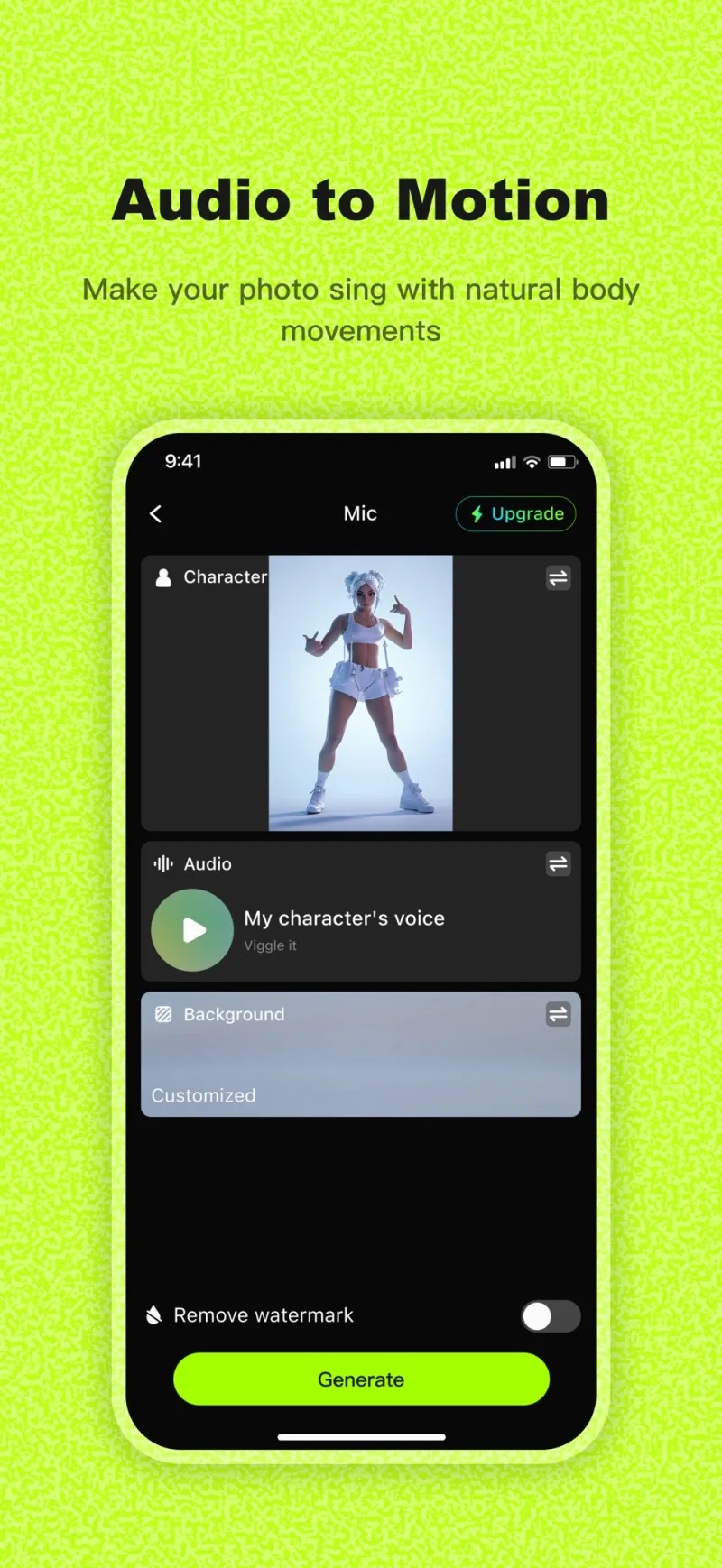 Screenshot of Viggle AI - showing app interface and features