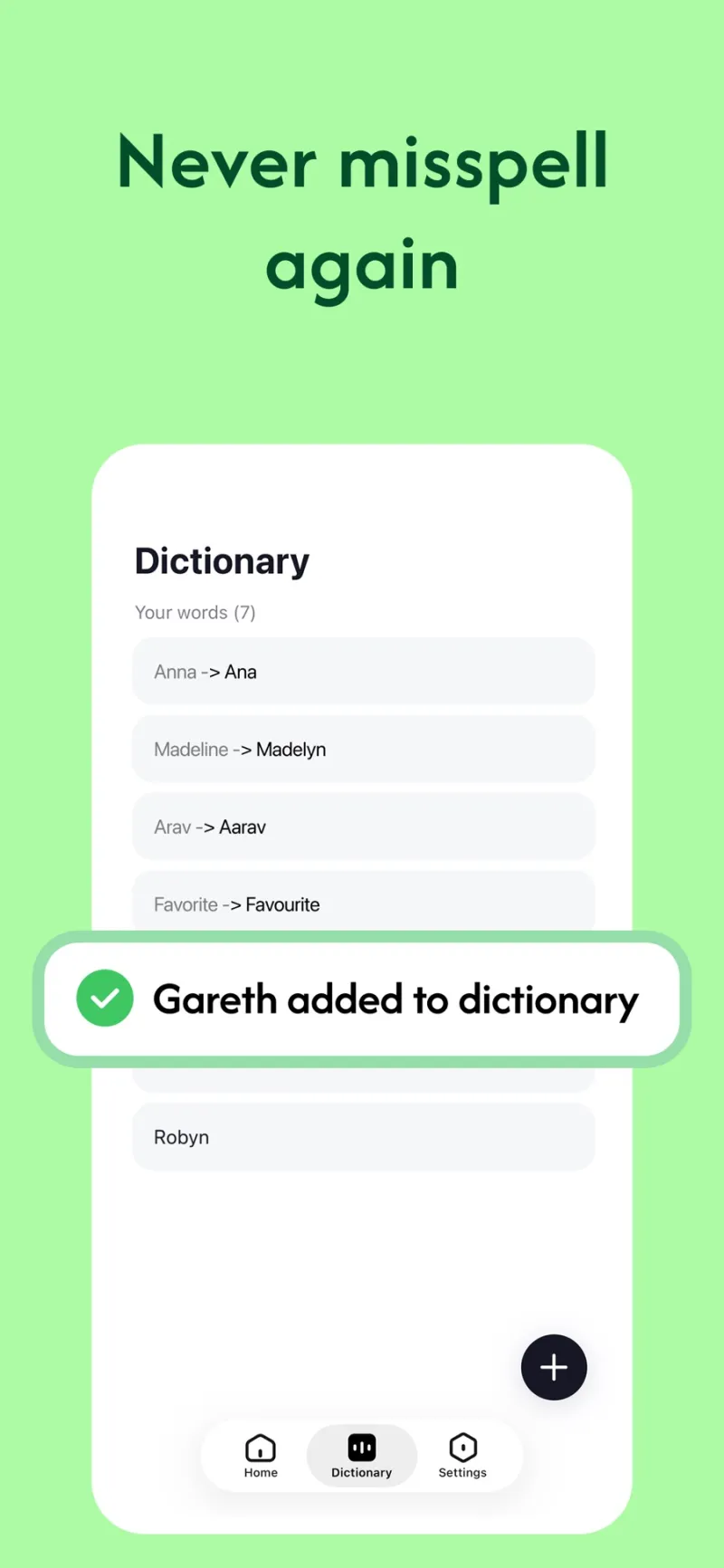 Screenshot of Voiskey - showing app interface and features