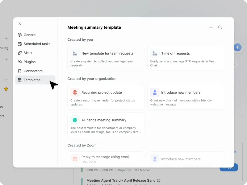 Screenshot of ZoomMate - showing app interface and features