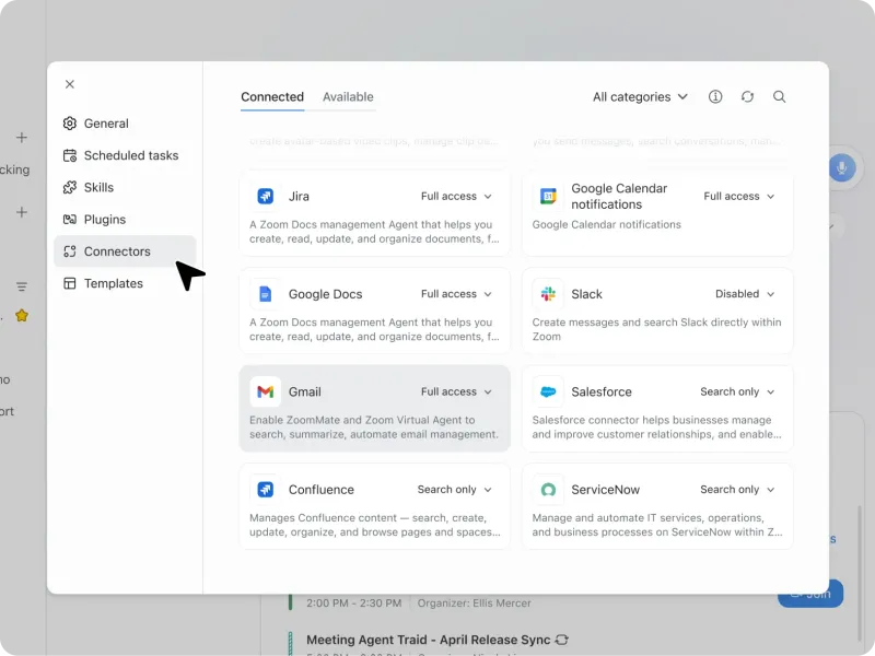 Screenshot of ZoomMate - showing app interface and features