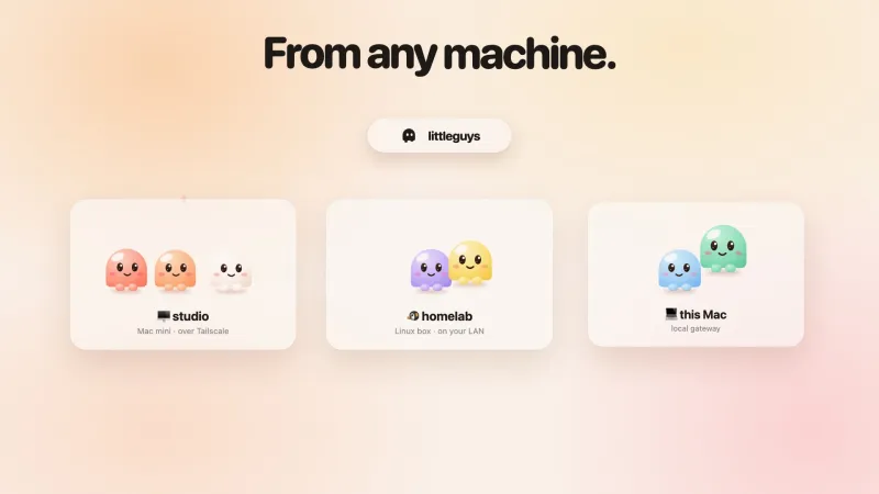 Screenshot of littleguys - showing app interface and features